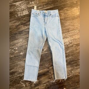 Levi Light Wash Button-Fly Jeans